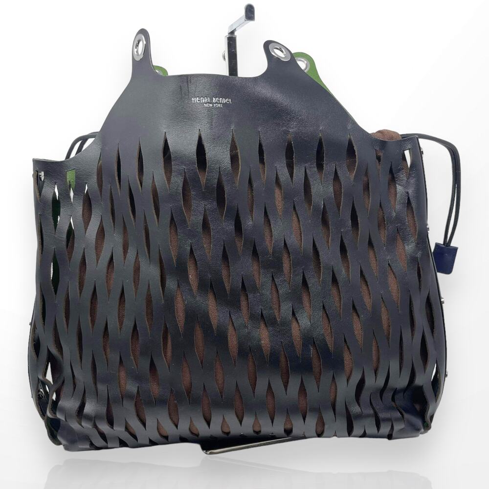 Henri Bendel Black Woven Shoulder Bag - Picture 8 of 8